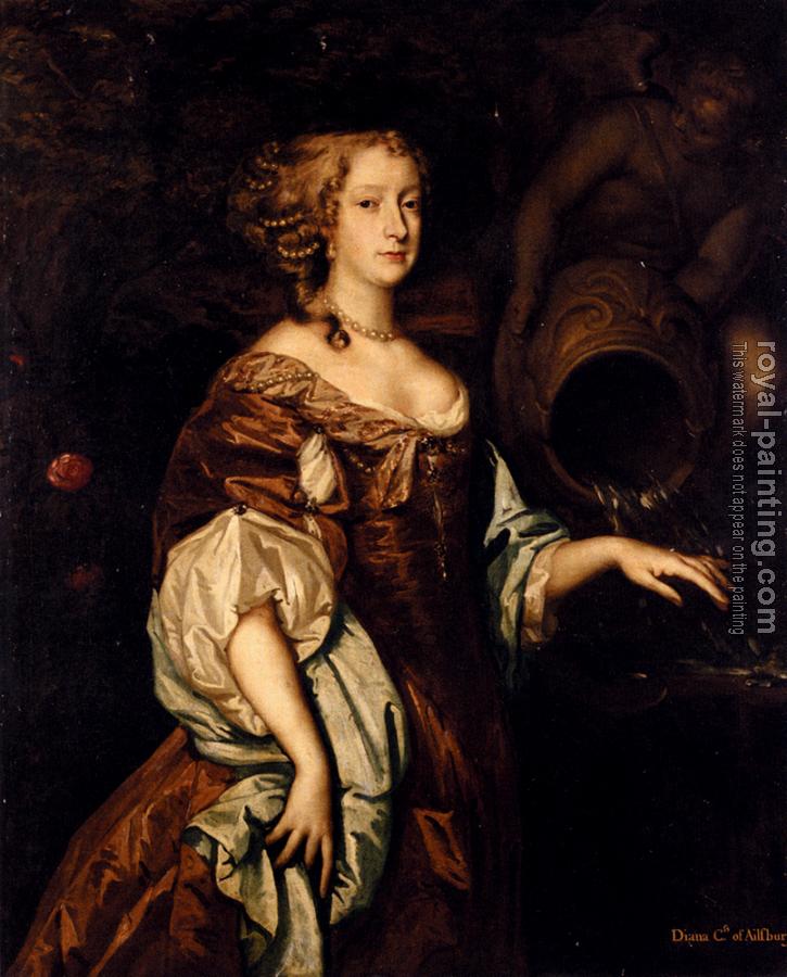 Sir Peter Lely : Portrait Of Diana Countess Of Ailesbury
